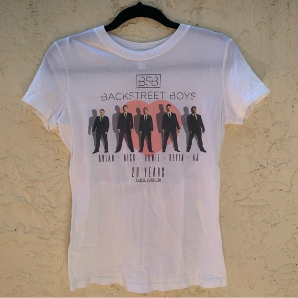 BACKSTREET BOYS Vintage 20th Anniversary 2013 Tour Tee T-Shirt Cotton EUC Size L
